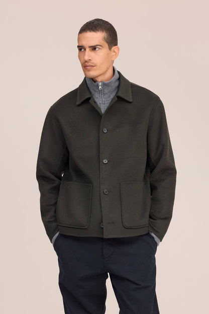NN07 Morgan Wool Blend Jacket - Dark Army Dark Slate Gray
