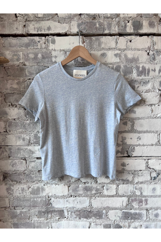 T-Shirt in Melange - Lazio Blue - DUNE + SALT
