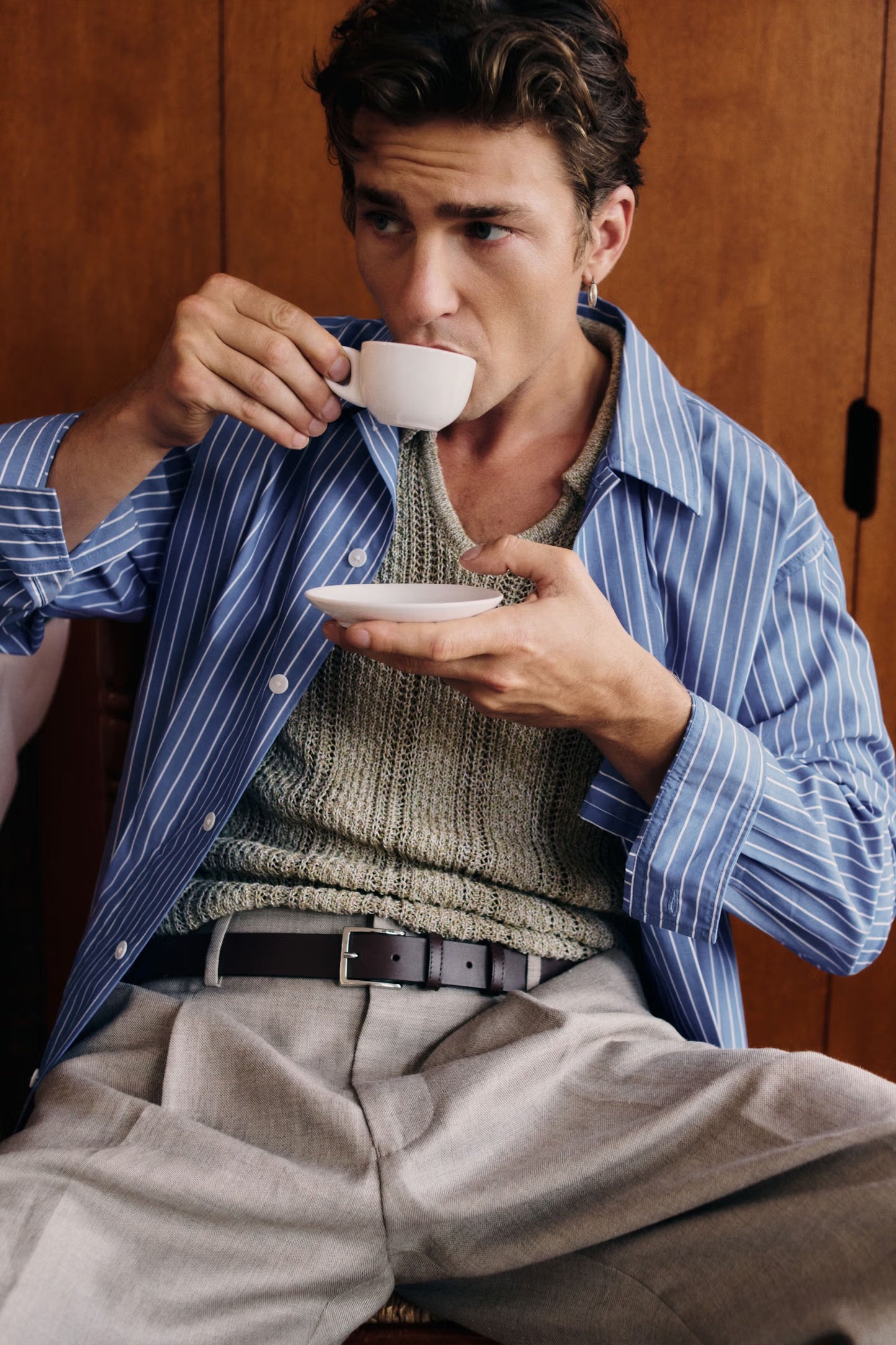 Reed Poplin Shirt - Aqua Stripe - DUNE + SALT