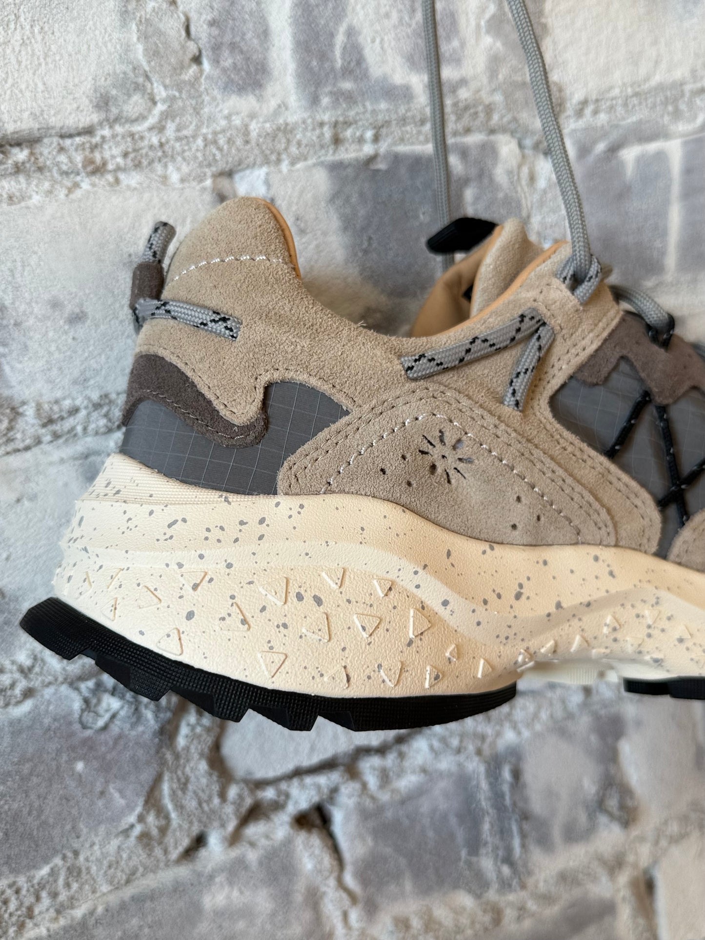Yamabushi Man Suede/Nylon Sneaker – Light Grey