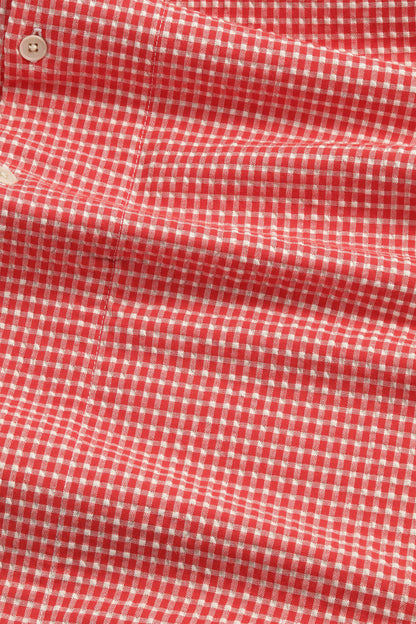 Reed Seersucker Overshirt - Chilli Glow - DUNE + SALT