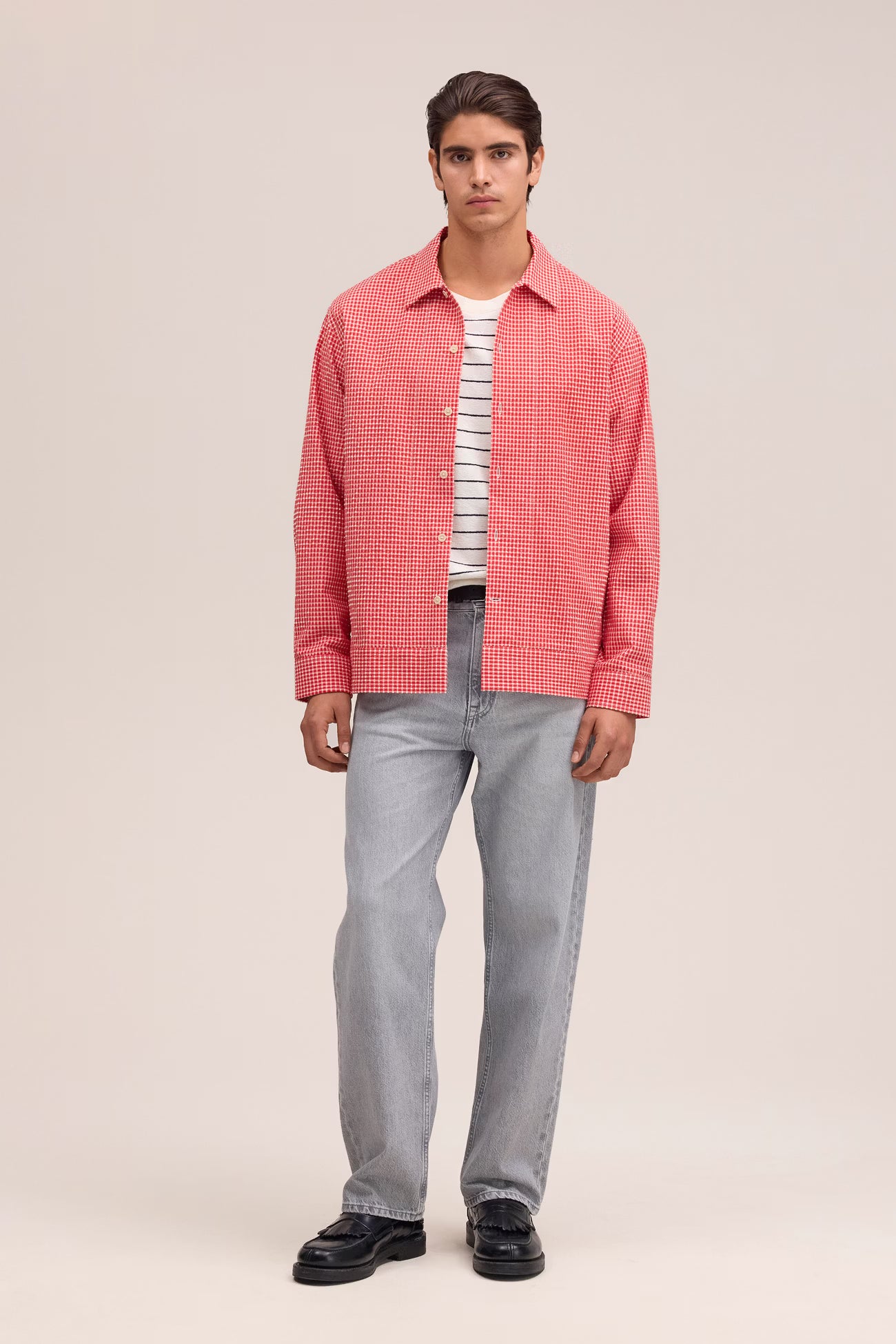 Reed Seersucker Overshirt - Chilli Glow - DUNE + SALT