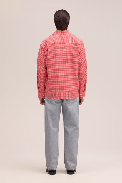Reed Seersucker Overshirt - Chilli Glow - DUNE + SALT
