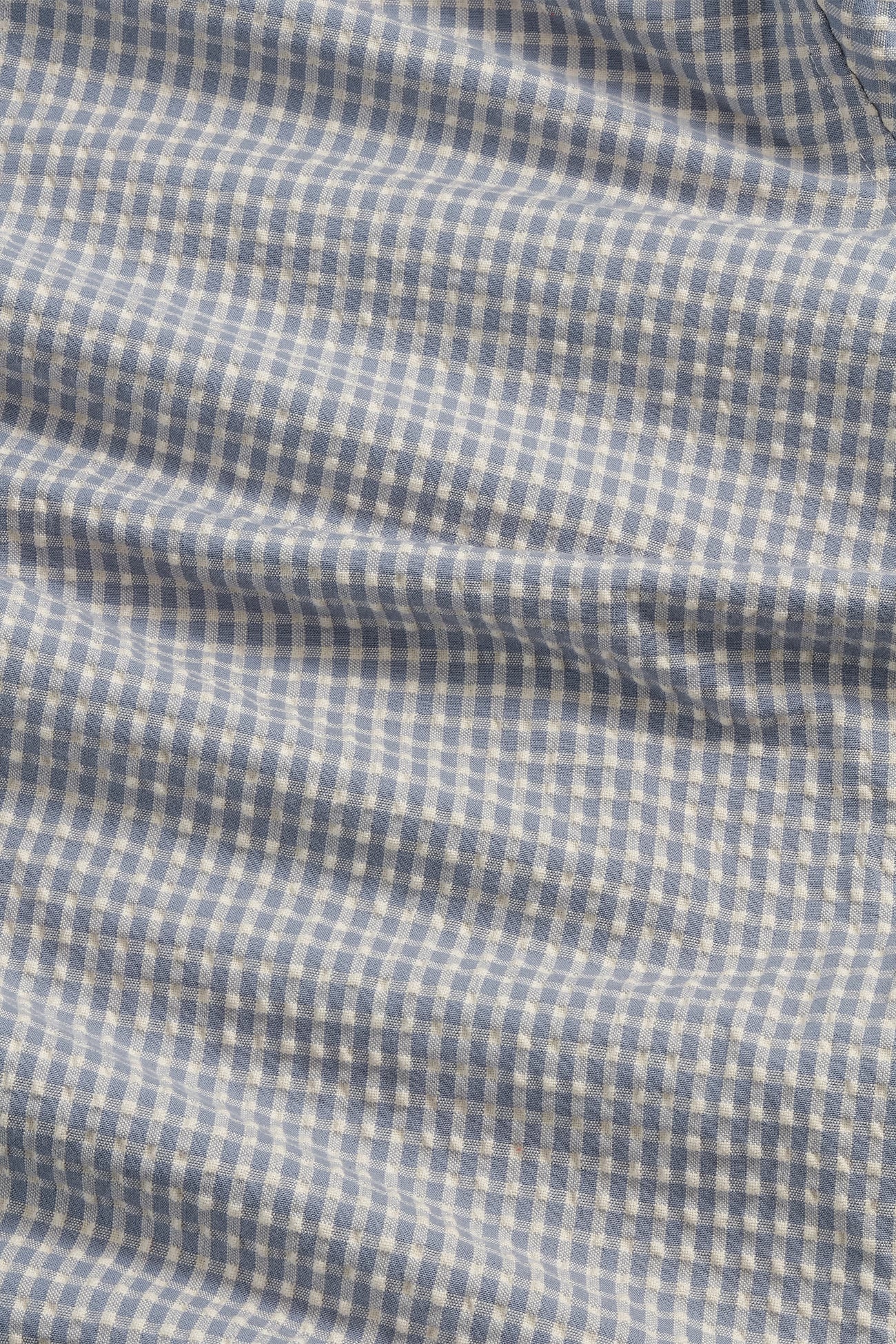 Reed Seersucker Overshirt - Stone Blue - DUNE + SALT