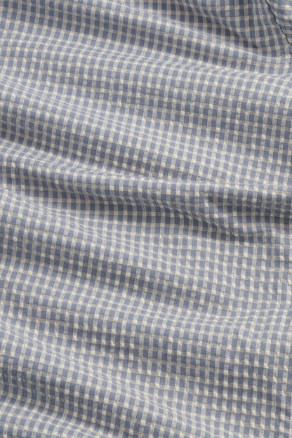 Reed Seersucker Overshirt - Stone Blue - DUNE + SALT