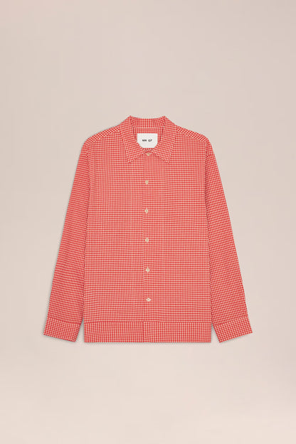 Reed Seersucker Overshirt - Chilli Glow - DUNE + SALT