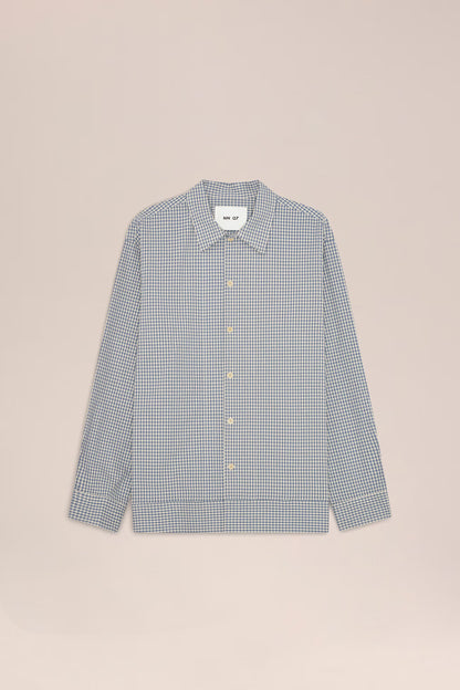 Reed Seersucker Overshirt - Stone Blue - DUNE + SALT