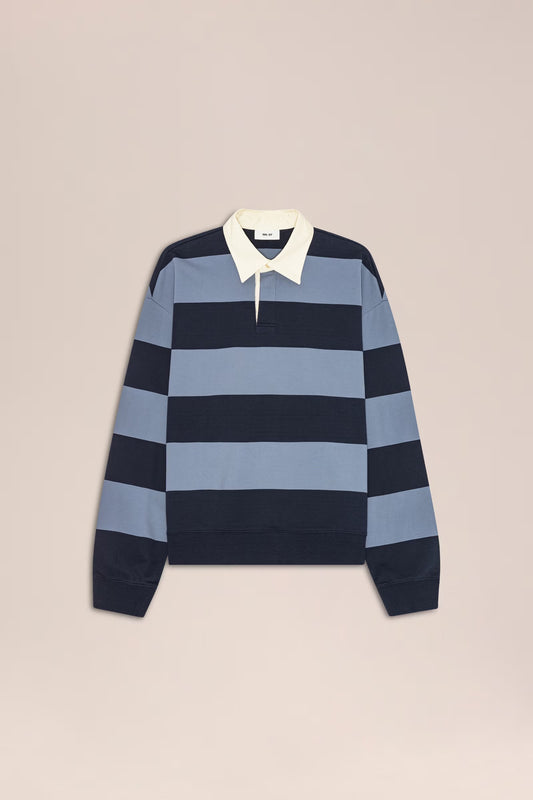 David Organic Cotton Sweatshirt - Blue Stripe