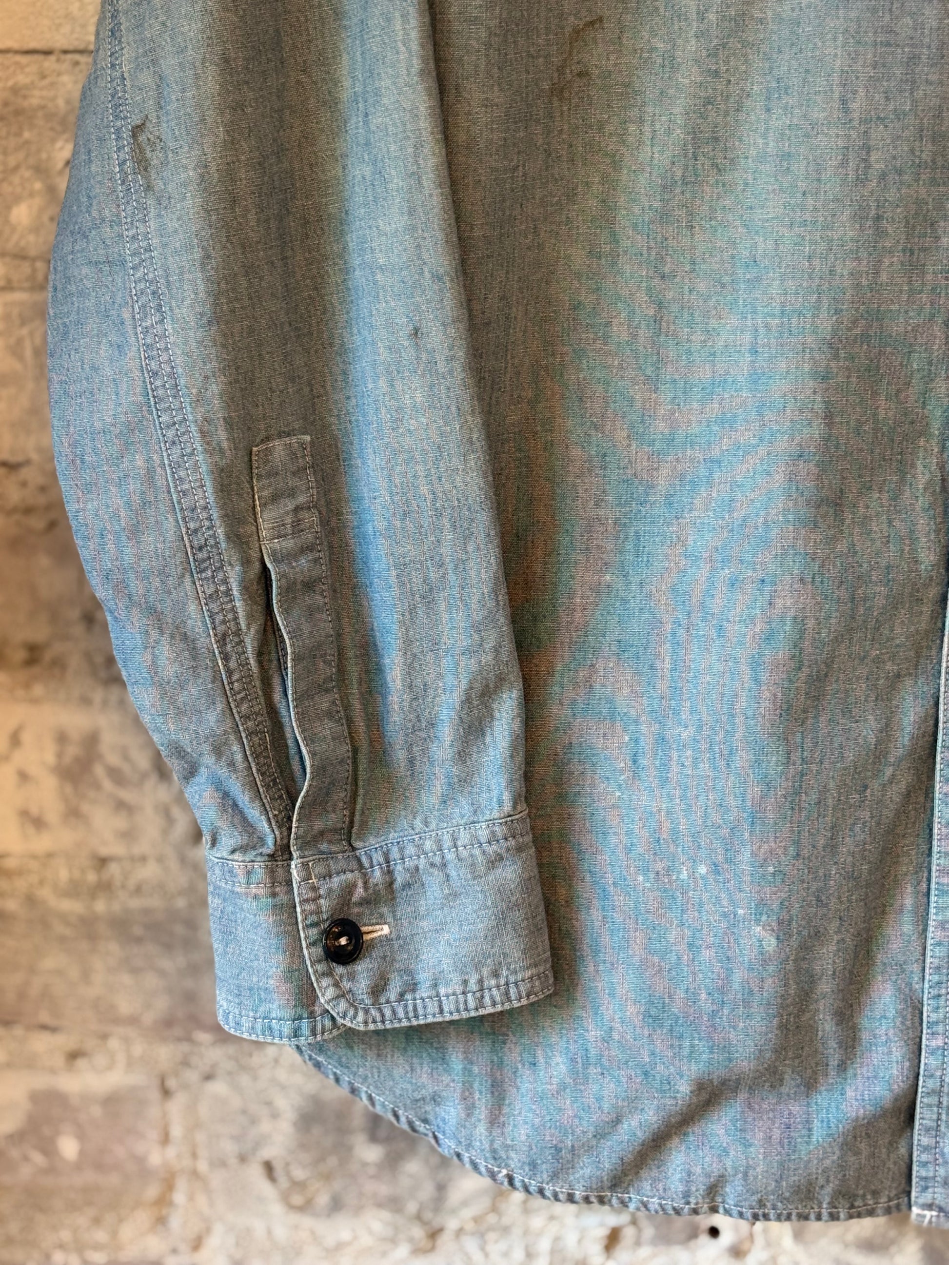 Unisex 5oz Vintage Chambray Work Shirt - DUNE + SALT