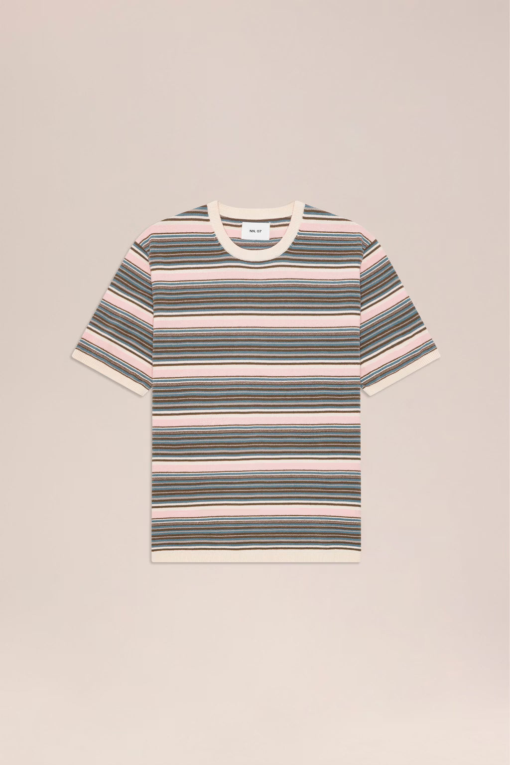 Danny Peached Crewneck Tee - Multi Stripe