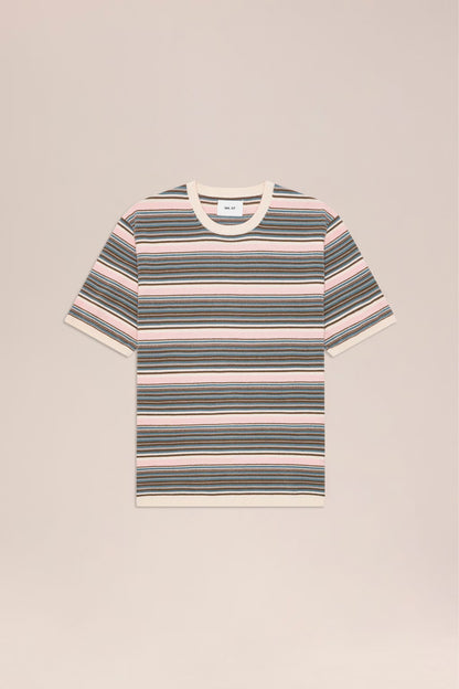Danny Peached Crewneck Tee - Multi Stripe