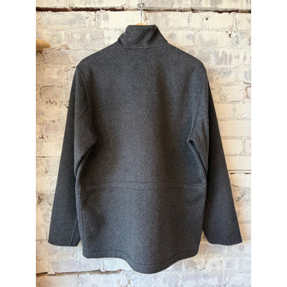 Aspesi Nelson Double Wool Field Jacket - Charcoal Dark Slate Gray