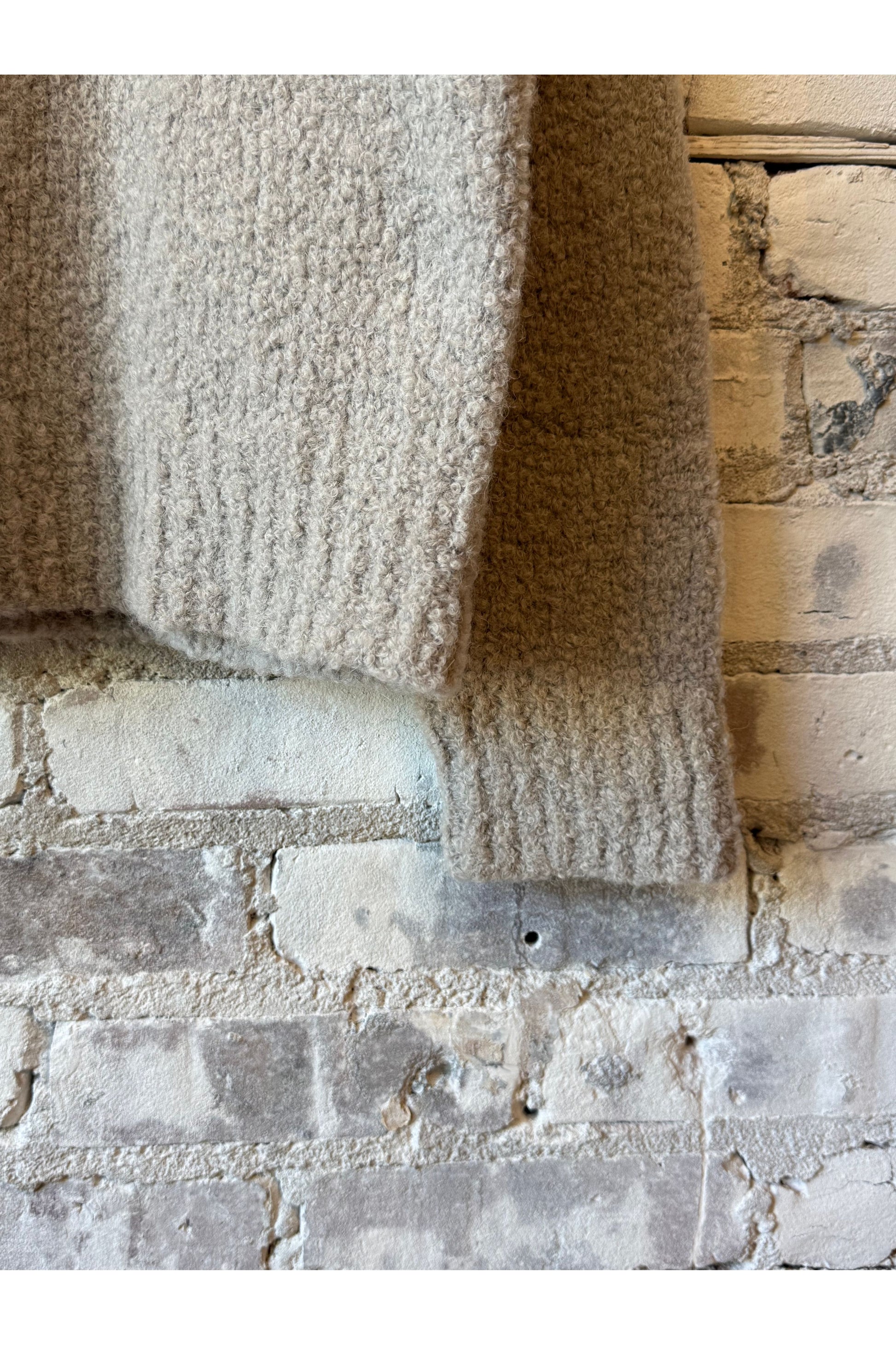 Colette Boucle Crewneck - Mushroom - DUNE + SALT