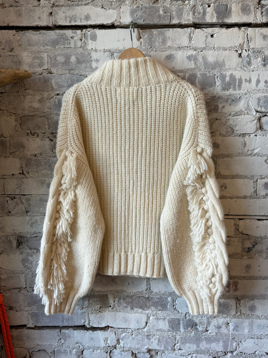 ELEVEN SIX Lyla Sweater - Ivory Dark Gray