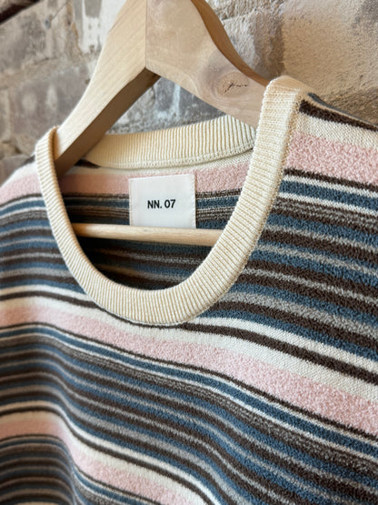 Danny Peached Crewneck Tee - Multi Stripe
