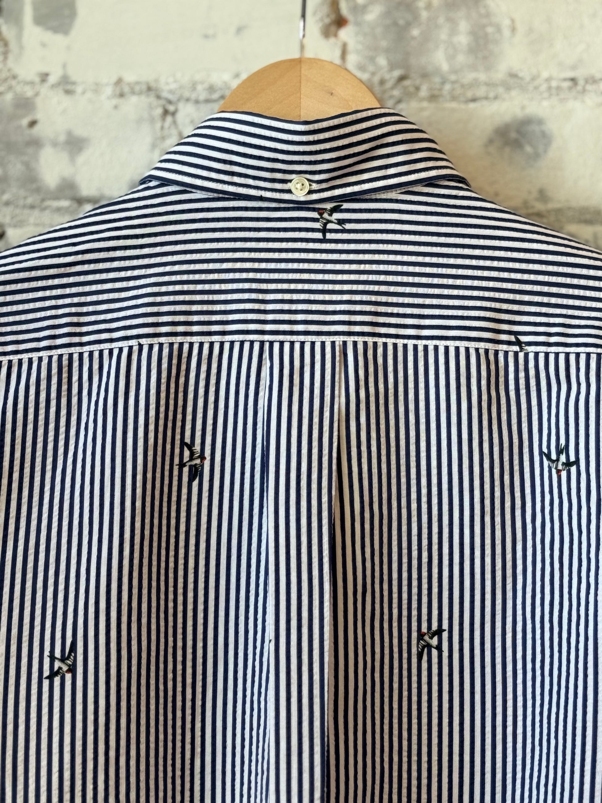 Pitt Woven Shirt - Navy/White - DUNE + SALT