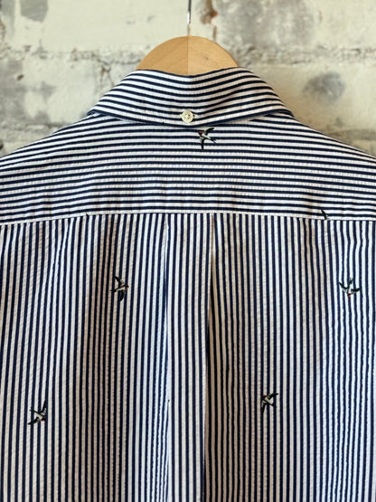 Pitt Woven Shirt - Navy/White - DUNE + SALT