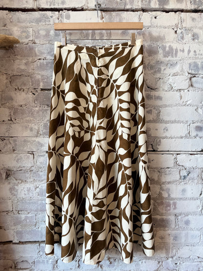 Joyce Woven Skirt - Raw White/Brown