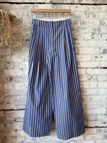 New York Pants - Navy White Stripe - DUNE + SALT