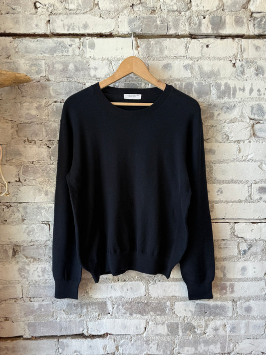 Organic Cotton Knit L/S Crewneck - Marine - DUNE + SALT