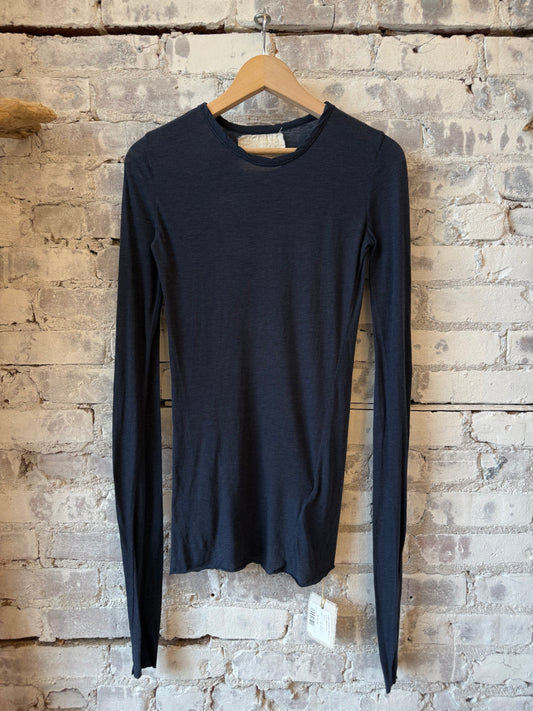 V::Room LS Hi-Soft Jersey Inner Crew - Dark Navy Dark Slate Gray