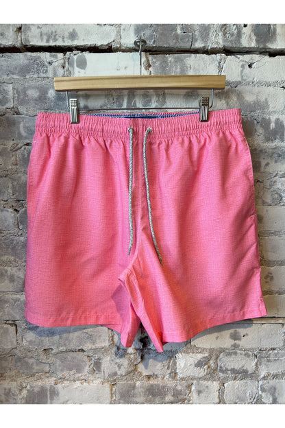 Cyclist Liner Swim Trunks - Coral Solid Linen - DUNE + SALT