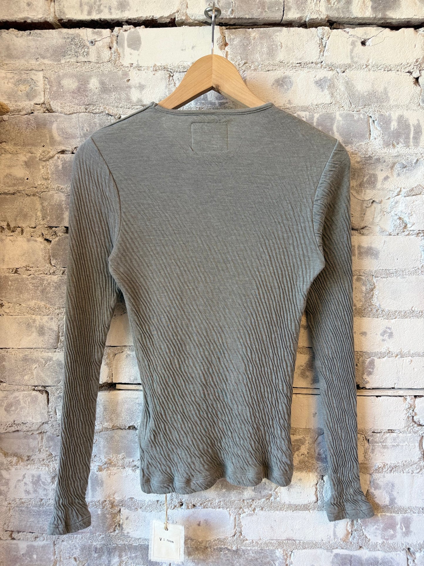 LS High-Soft Double-Face Crew - Charcoal