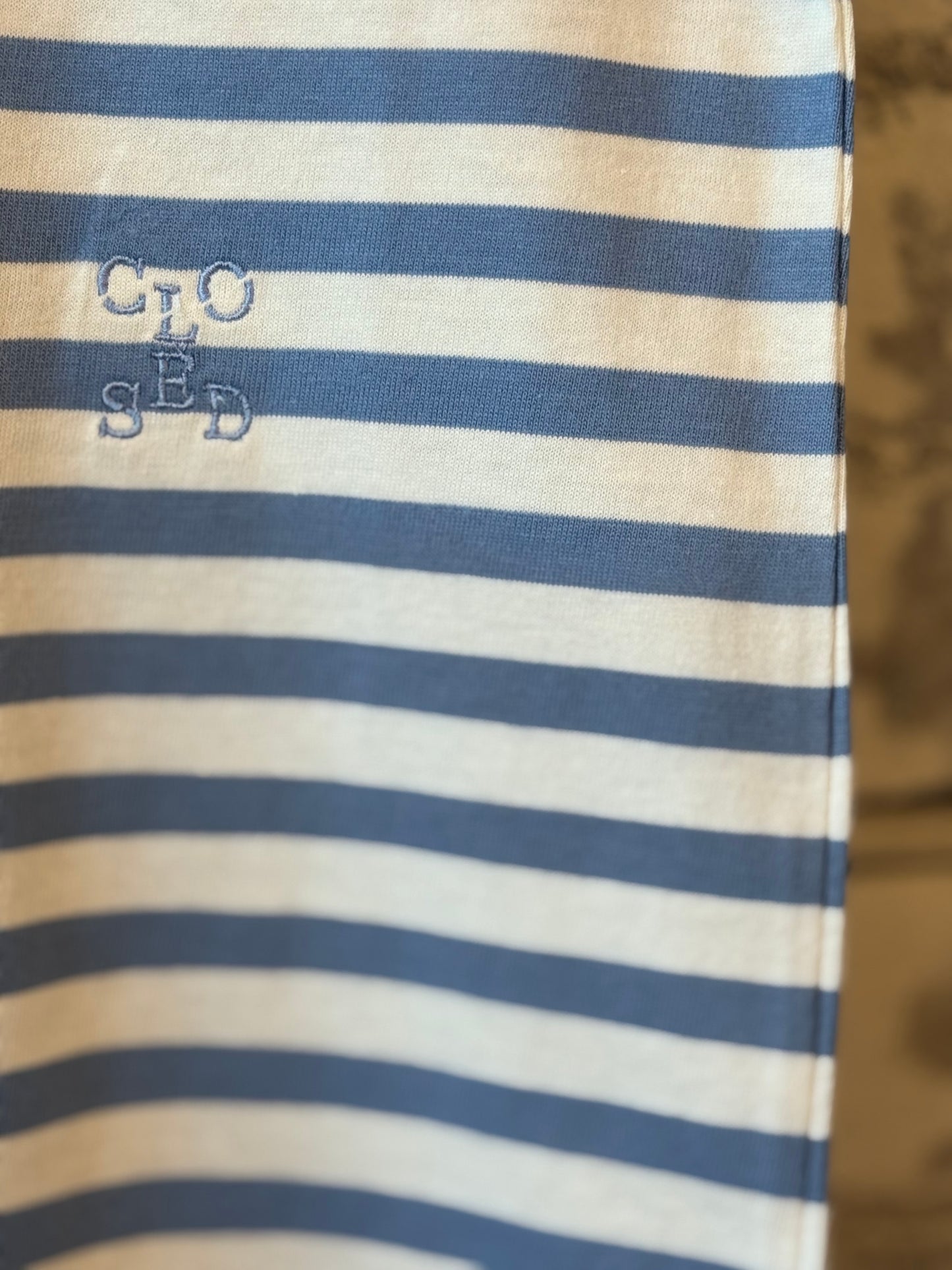 Striped Basic T-Shirt – Stone Blue