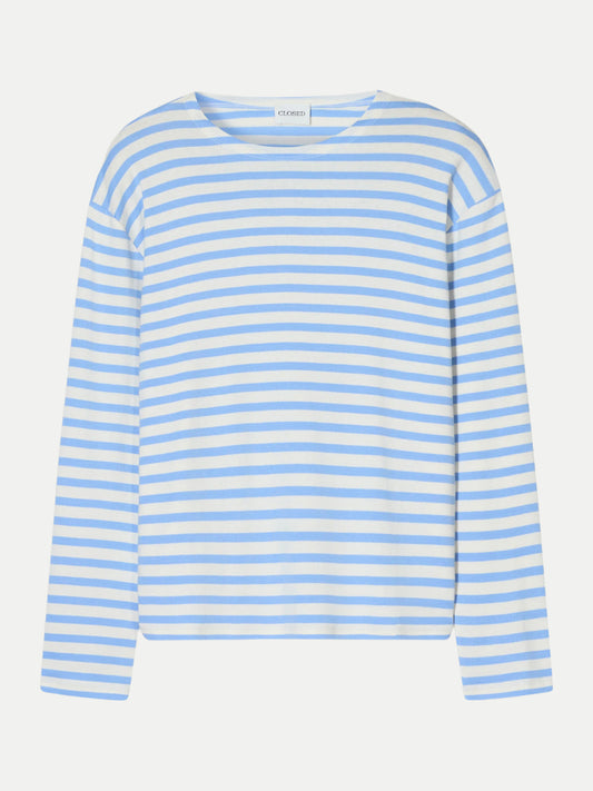 Closed Women's Striped Longsleeve – Stone Blue Light Gray