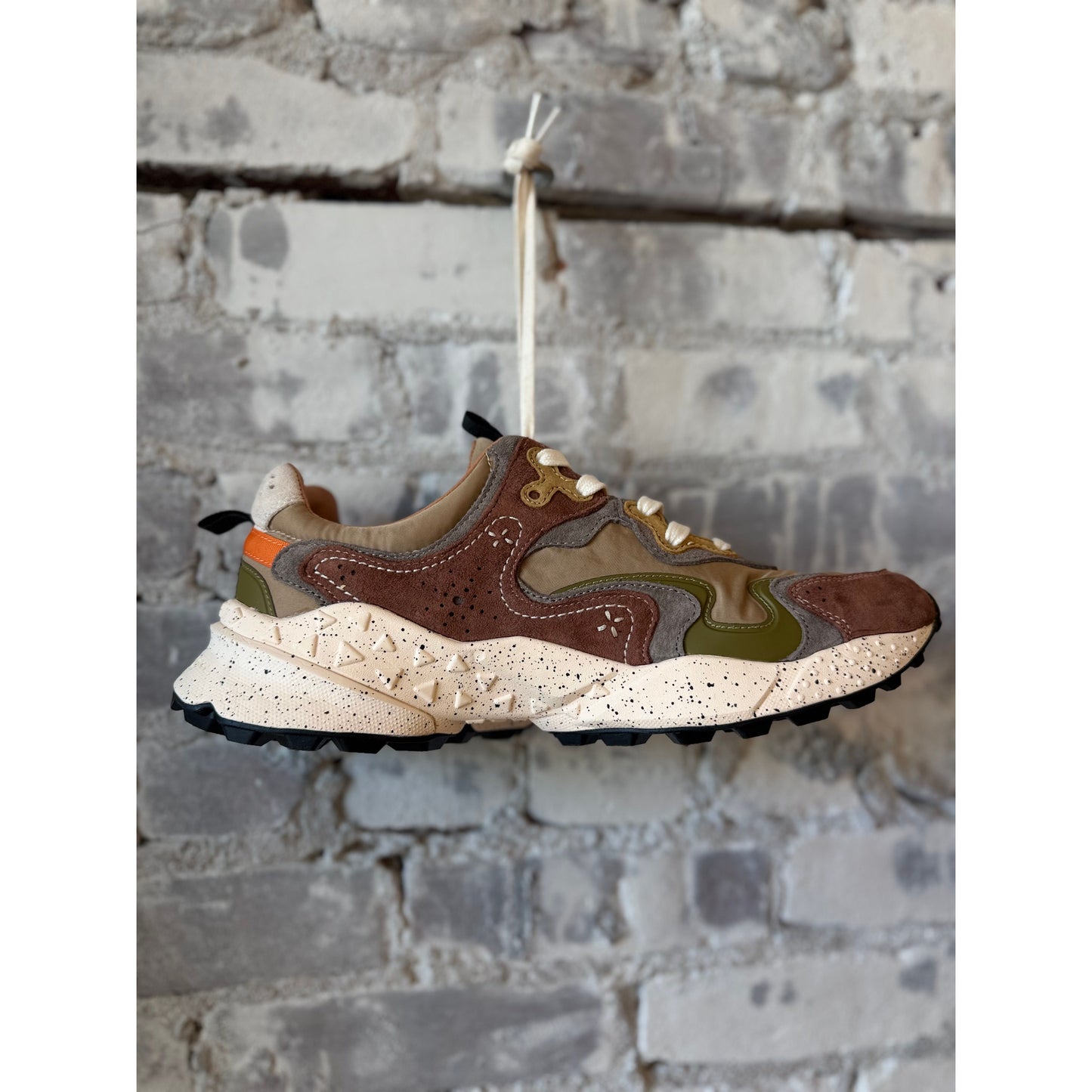 Rulis Suede/Nylon Sneaker - Brown/Cognac/Taupe