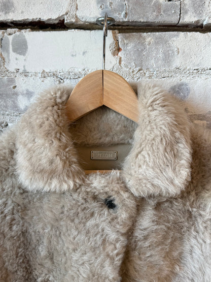 Utzon Junna Shearling Jacket - Silver Mink Light Gray