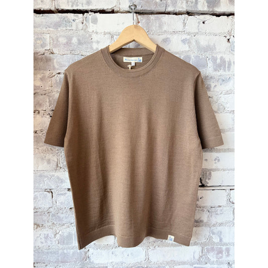 Refined Knitted Merino Wool T-Shirt - Shore Sand - DUNE + SALT