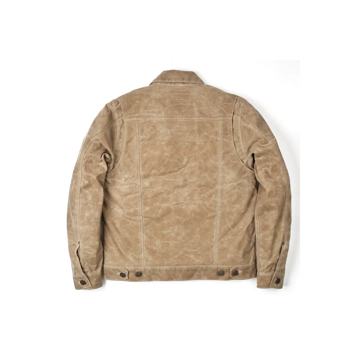 Men's Freenote Cloth waxed canvas Riders Jacket in tobacco brown, showing the durable, stylish exterior and classic design.