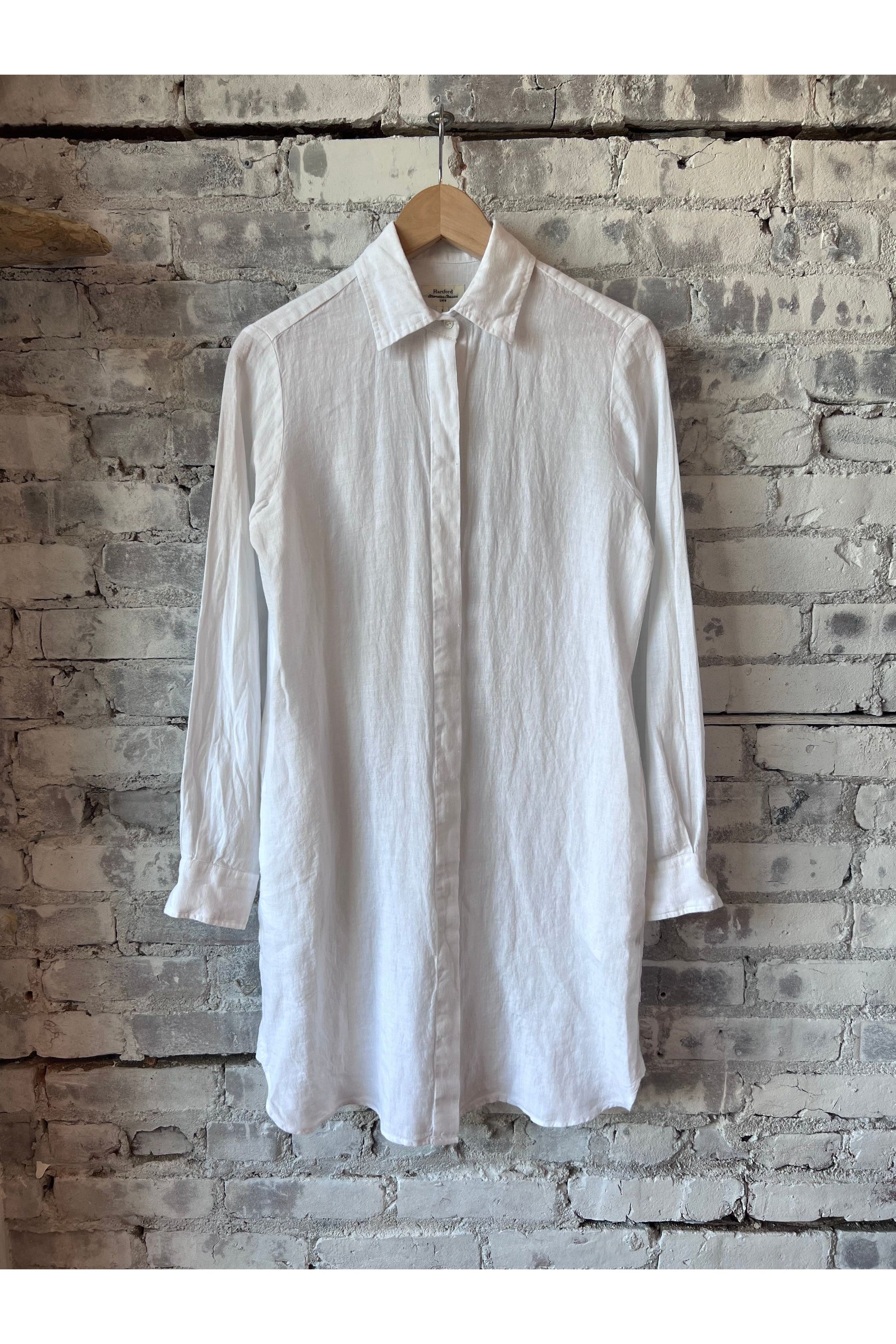 Rea Linen Dress - White - DUNE + SALT