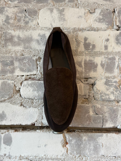 Women's Gio Loafer in espresso by Dear Frances, featuring sleek leather design and classic slip-on style.