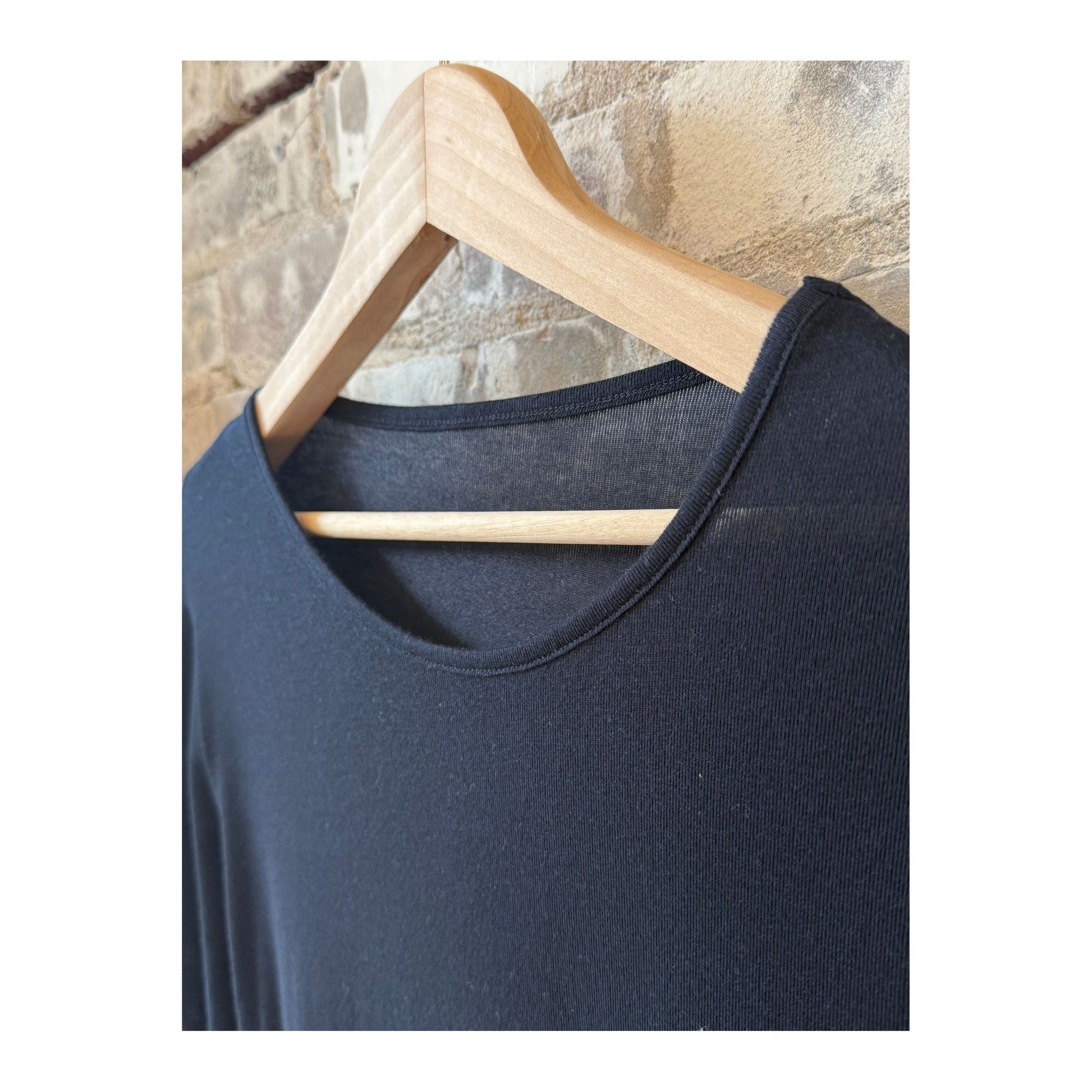 Silk/Cashmere LS Jersey Crew - Navy - DUNE + SALT