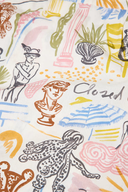 Resort Shirt with Graphic Print - Multi Colour