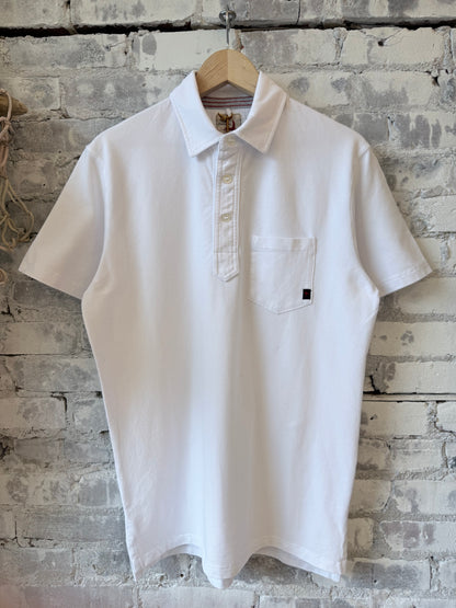 Pique Slot Polo - White - DUNE + SALT