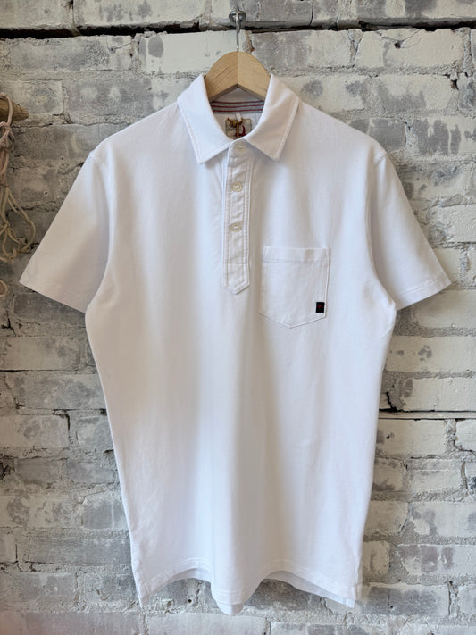 Pique Slot Polo - White - DUNE + SALT