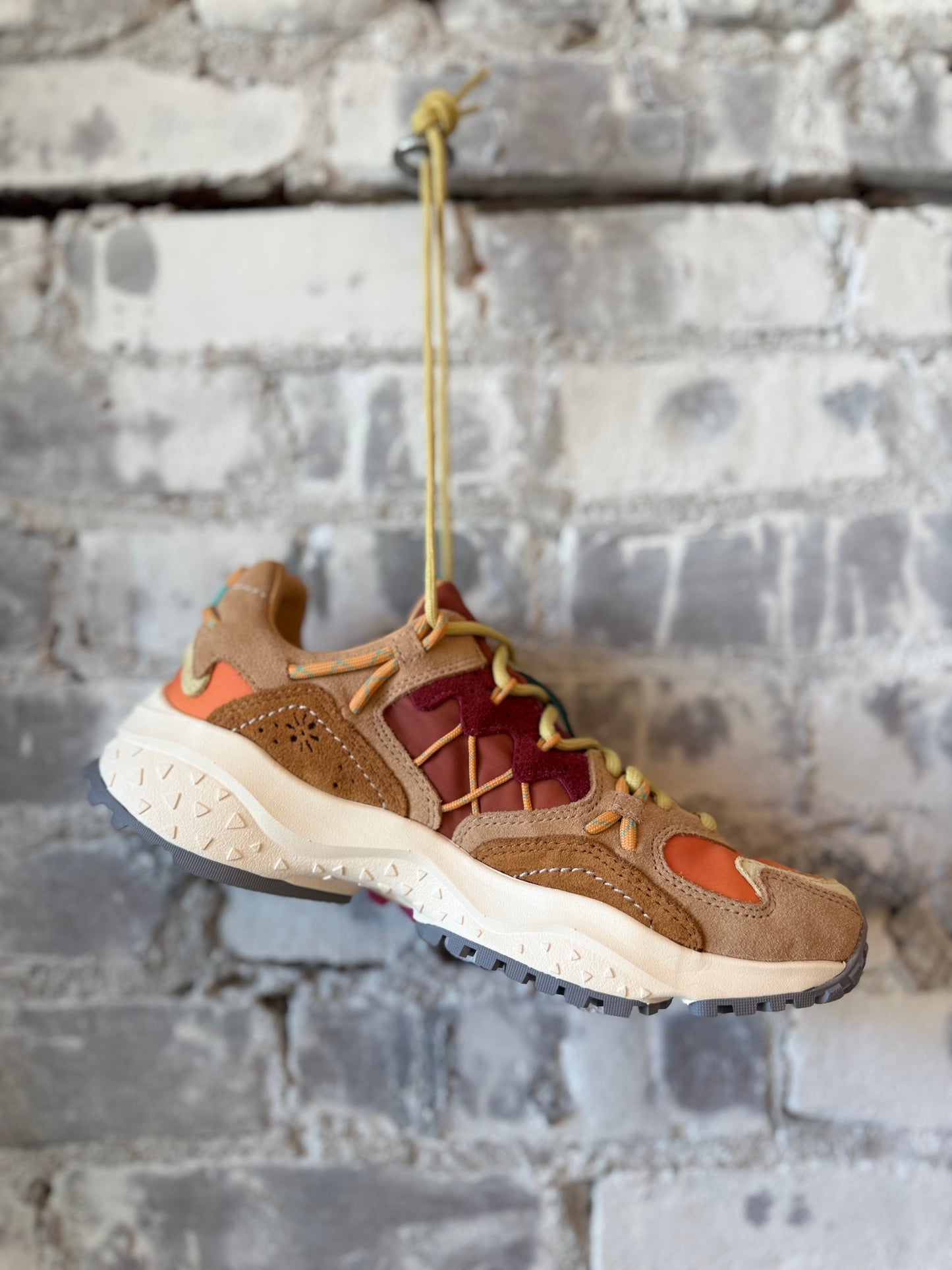 Yamabushi Woman Suede/Nylon Sneaker – Orange/Conac/Warm Orange
