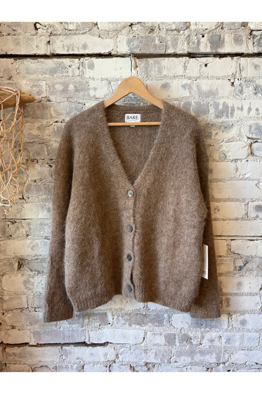 Suri Alpaca Cardigan - Taupe - DUNE + SALT