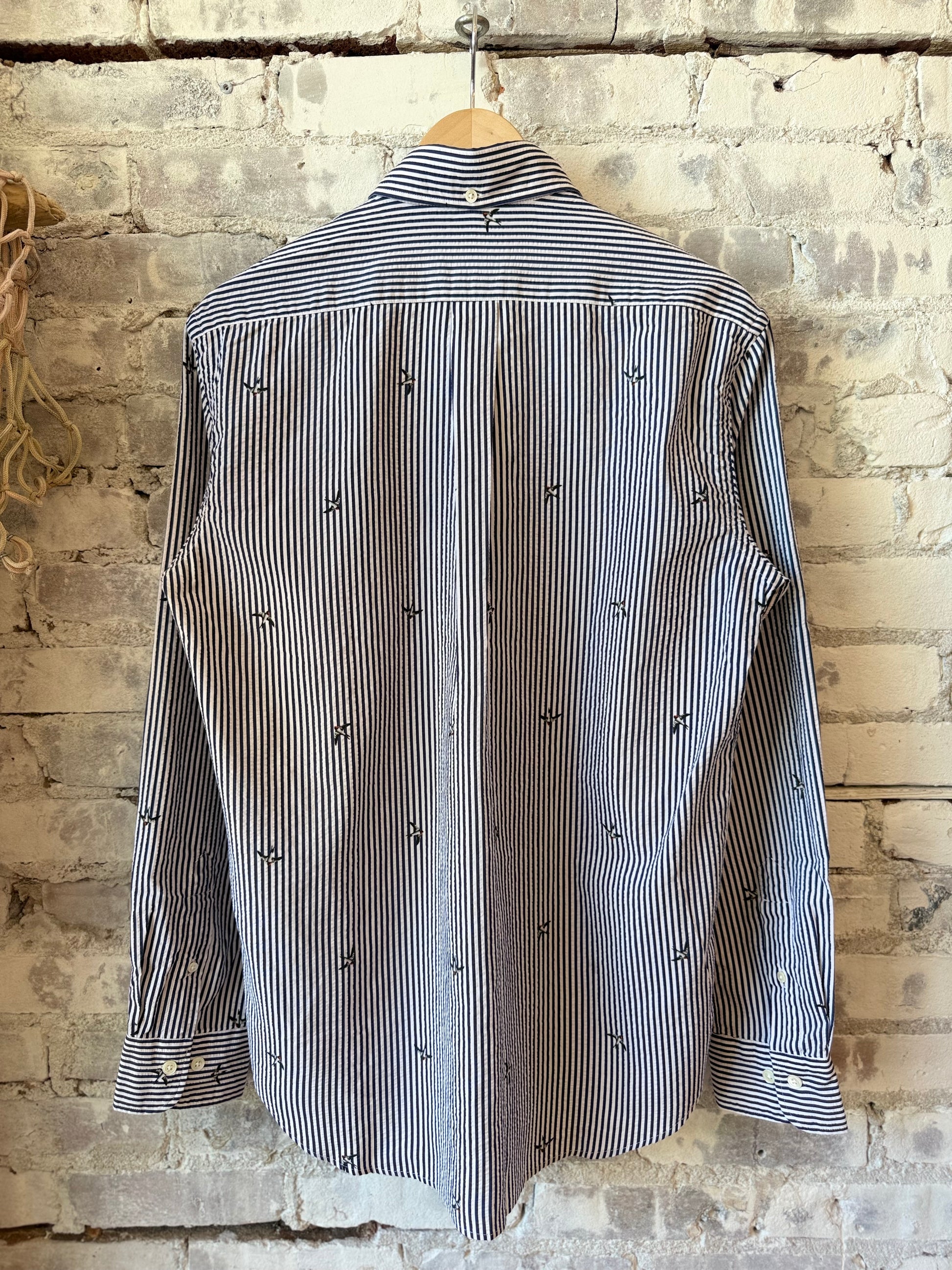 Pitt Woven Shirt - Navy/White - DUNE + SALT