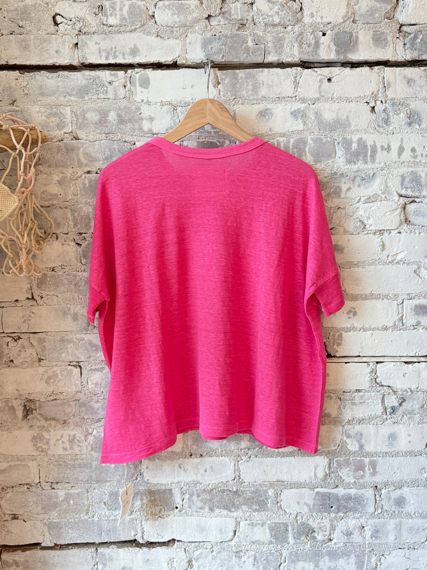 Hemp Jersey Oversized SS Crew - Pink - DUNE + SALT