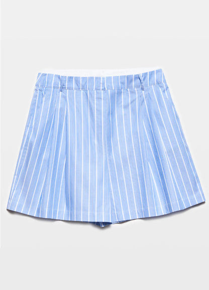 Soulmate Twill Shorts - Blue White Stripe - DUNE + SALT