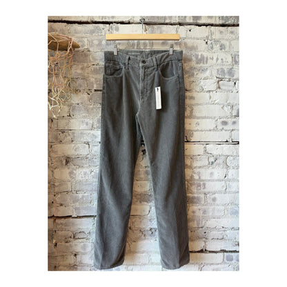 Men's black 5-pocket cord jean by Save Khaki United, showcasing classic denim style and durable fabric.