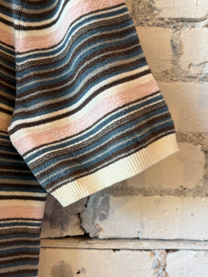 Danny Peached Crewneck Tee - Multi Stripe