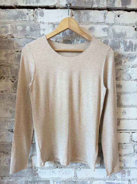 Soft-Touch Merrow Edge Boatneck LS - Ecru - DUNE + SALT