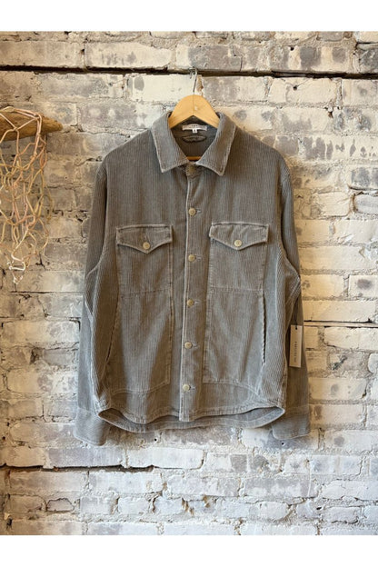 Wide Wale Corduroy Shirt Jacket - Mocha Brown - DUNE + SALT
