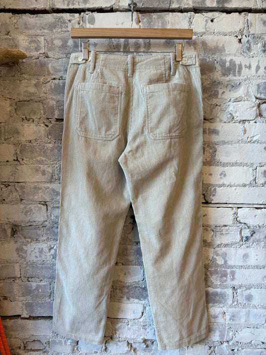 Women's G1 Studio Pant in stone color, featuring a relaxed fit and classic design, shown in a natural pose.