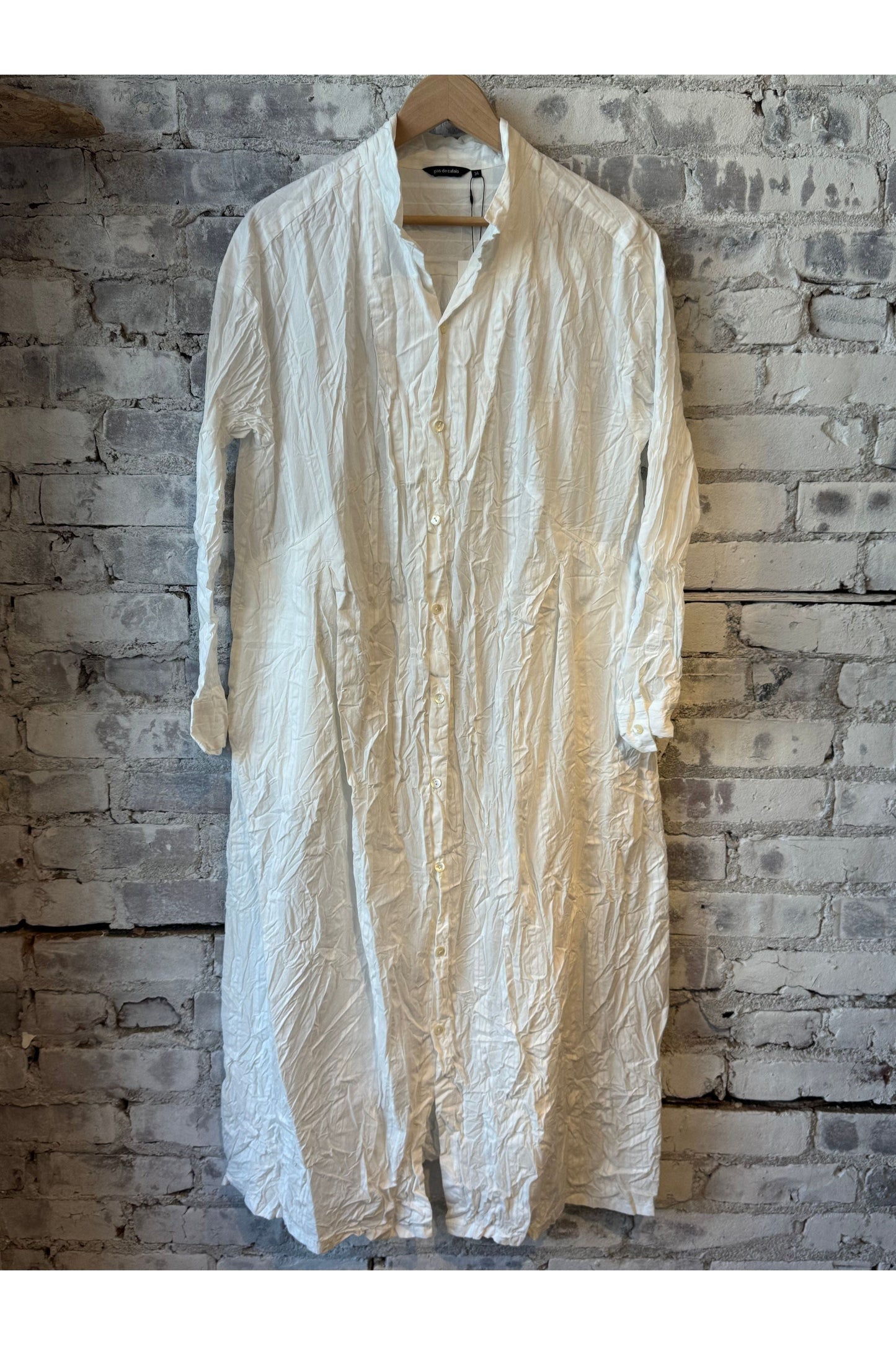 Cotton Dobby Shirt Dress - White - DUNE + SALT